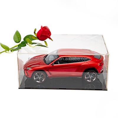 China Fashional Popular Clear Custom Acrylic Scale Model Car Show Box Hotsale Acrylic Display Case for sale