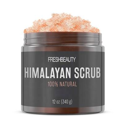 China Natural Exfoliator Private Label Skin Care Face And Body Exfoliating Himalayan Salt Scrub for sale