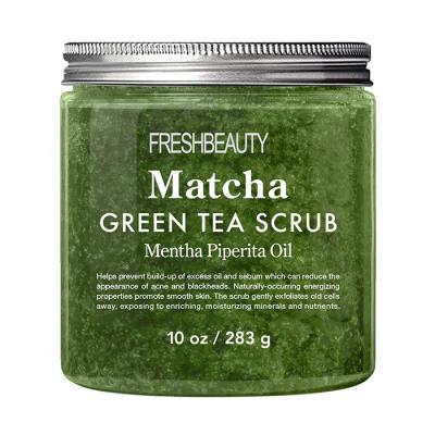 China Exfoliator All Natural Skin Care Green Tea Face And Body Matcha Scrub for sale