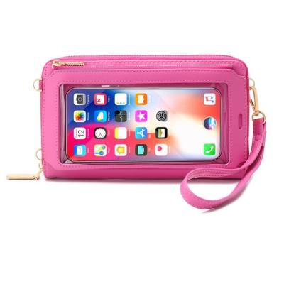 China PU Cell Phone Cross - Body Bag For Women Leather Handbag PU Shoulder Bag 2021 New Fashion Girls Phone Card Holder Pouch for sale