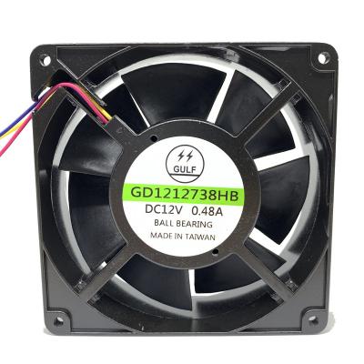 China Building Material Shops 127x127x38mm 2Ball 12V DC Axial Fan With UL for sale