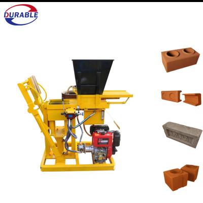 China Hot Popular Building Material Clay Mud Interlocking Block Bricks Making Machine Clay Press Brick Stores for sale