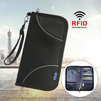 China Unique New RFID Anti-scan Men's Travel Passport Holder Passport Holder Cover Case With Vaccination Card Slot for sale