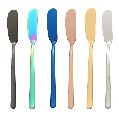 China Breakfast Dessert Cheese Sauce Knife Sustainable Metal 304 Stainless Steel Butter Knife for sale