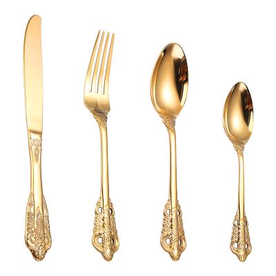 China Sustainable Royal Stainless Steel Cutlery Set Royal Stainless Steel Cutlery Set For Wedding Gift for sale