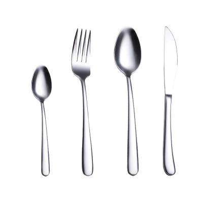 China Sustainable Hotel Stainless Steel Dinnerware Set Thicken Dining Knife Fork Spoon for sale