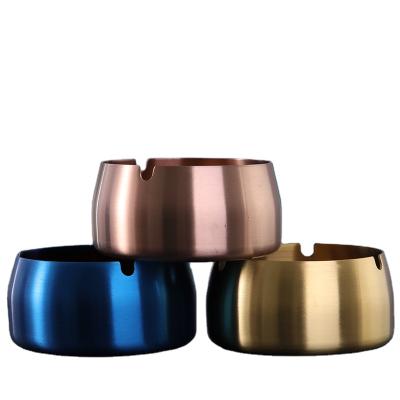 China Customized Luxury Stainless Steel Smoking Ashtrays Logo Stainless Steel Round Stainless Steel Accessories for sale