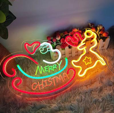 China Decoration 12V LED Light Custom Neon Letter Acrylic Sign Outdoor Christmas Decorations Large for sale