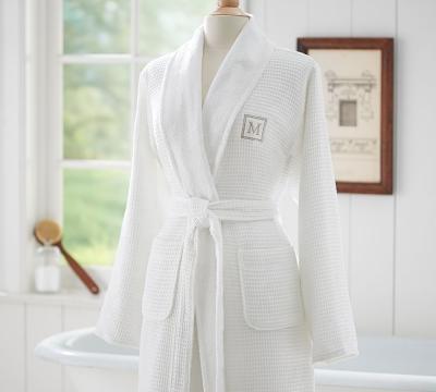 China 100% Plush 100% Cotton Egyptian Waffle Dressing Gown Waffle Spa Hotel Bathrobe for sale