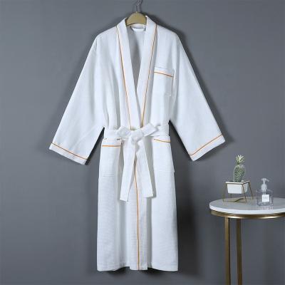 China Wholesale 100% QUICK DRY cotton waffle bathrobe for women and men for sale