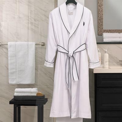 China Logo Hotel Premium Quality QUICK DRY 100% Custom Made Cotton Microfiber Shawl Collar Bathrobe for sale