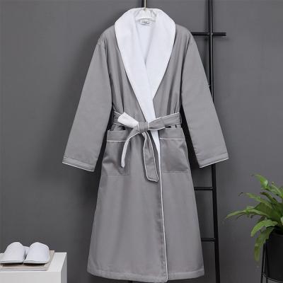 China Customized Color Size Men's Long Robe QUICK DRY Suede Microfiber Bathrobe Quick Drying Long Robe for sale