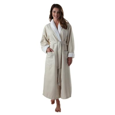 China Hotel Unisex Cheap Custom Made Women's Long Double Layer Towel Microfiber Bathrobe QUICK DRY for sale