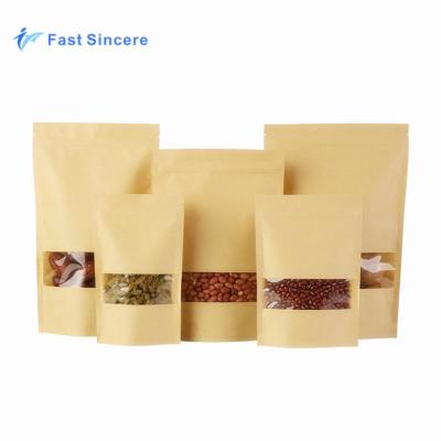 China Custom BARRIER GOOD Kraft Paper Sealable Packaging Bags Zip Lock for sale