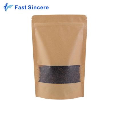 China Shenzhen Kraft Moisture Proof Paper Stand Up Bag For Food for sale