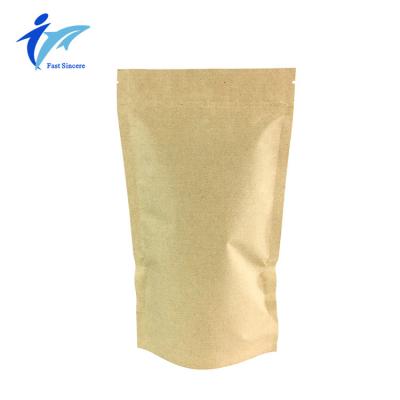 China Aseptic Zipper Stand Up Pouch Kraft Paper Bag For Food Packaging for sale