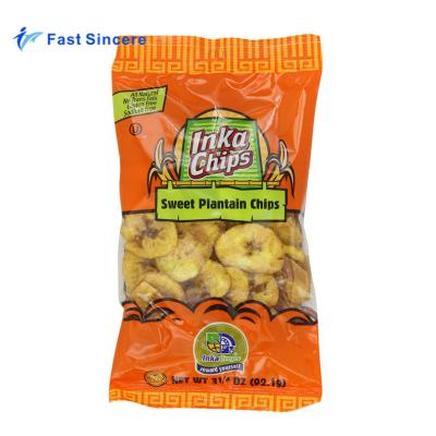 China Moisture Proof Plastic Plantain Chips Packaging Pillow Bags for sale