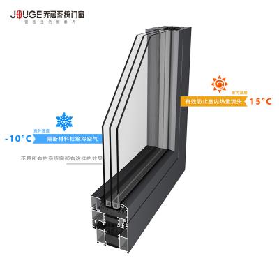 Chine 80 thermal break system aluminum windows à vendre