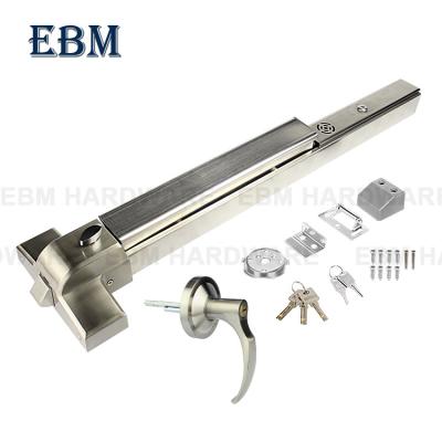 China Iron Painting/SUS 304 Stainless Steel Alarm Push Bar Panic Exit Bar Device 304 With Trim Handles Door Lock For Fire Door for sale