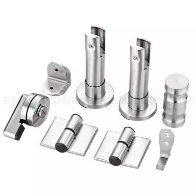 China Modern Stainless Steel Public Toilet Partition Hardware Toilet Bathroom Hardware Accessories With Legs for sale