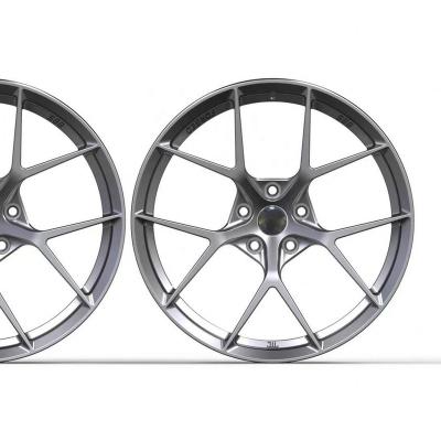 China 2 Piece Luxury RACING Durable Bright Black Car High Rims 18-24 Inch Forged Alloy Wheels for sale