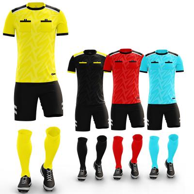 China Sets 2023 New Style Custom Logo Adult Soccer Referee Jersey Set Football Referee Uniform Men Training Set for sale