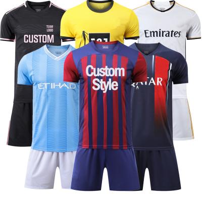 China Sets Top Quality Thai Soccer Jersey Men's Football TeamUniform Set Soccer Wear New 2023 Custom Soccer Jersey Set Camisas for sale