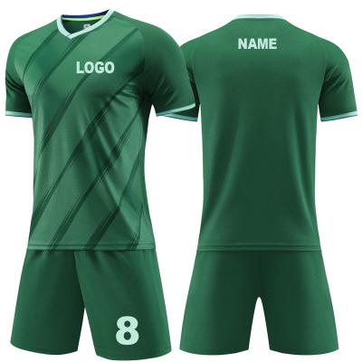 China Sets Hot Sales Green Sublimation Soccer Football Jersey Custom Your Own Logo High Quality Sports Uniform Comfortable Training Suit for sale