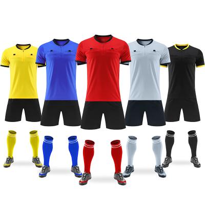 China Sets New Professional Custom Logo Soccer Referee Jersey Breathable Durable Football Referee Uniform Set For Sale for sale