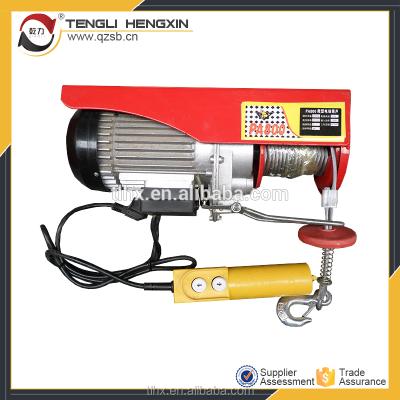 China Construction hoist pa systems small electric wire rope pa800 hoist 400kg 800kg 230v for sale