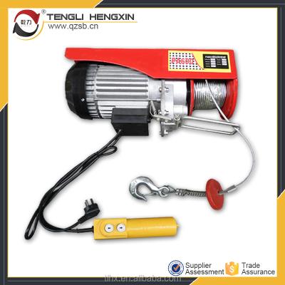 China Electric Construction Hoist Mini Systems 600kg PA Monorail Wire Rope Winch Hoist 220v AC for sale