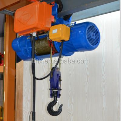 China Over hoist equipment lifting machine 1 ton electric wire rope hoist price for sale