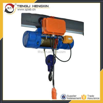 China Double Factor Best Price Rail Wire Rope Hoist Electric Hoist 2 Ton for sale