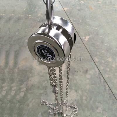 China Hoist 250kg, 1ton, 5 ton Hand Chain Block Stainless Steel Construction Chain Block for sale