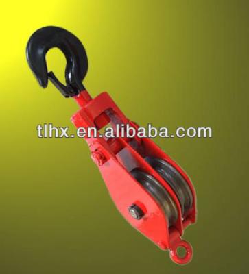 China Double Cast Iron Pulley Hook Pulley Block for sale