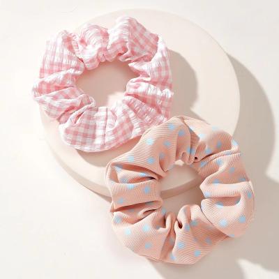 China Fashion Japan Scrunchy Color Polka Dots Hair Cute Cool Attractive Girls Ties Lovely Multi Scrunchies Sets For Girls Kids Child for sale