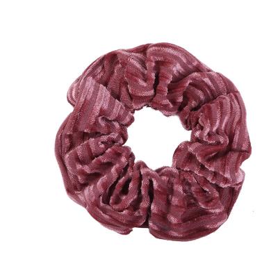 China Attractive Glitter Hair Scrunchies Stripes Velvet Hair Scrunchies Hair Scrunchies For Women Girls for sale