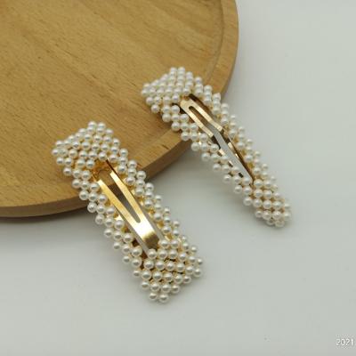 China Wholesale High Quality Environmental Friendly Korean Girl Pearl Hair Pins Luxury Pearl Hair Clips New Designs Handmade Hairpins For Women for sale