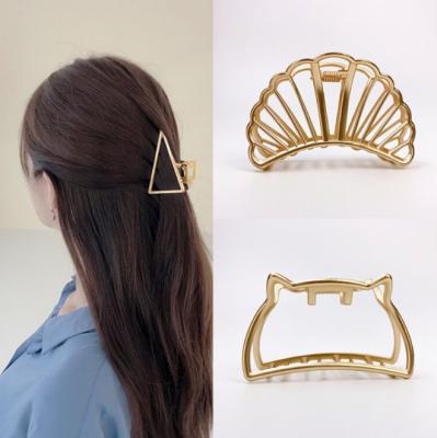 China Minimalist Korea Style Korean Hair Accessories Animal Star Shell Hair Clips Matte Metal Combine Hair Claws For Women for sale