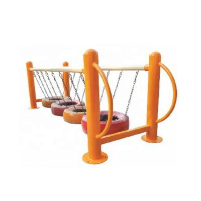 China Hottest Plastic Playground Product Cheap Galvanized Kids Outdoor Suspension Swing Bridge Safety Tire Shape Steel Swing Bridge For Sale for sale