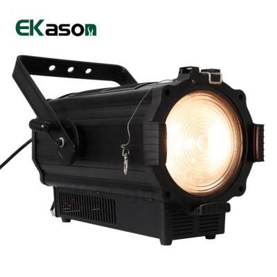 China Threaded Theme Park Stage Fresnel Light Professional LED Motorized 200W Spotlight Follow Spotlight For RGB Video Studio for sale