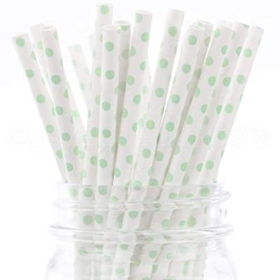 China Disposable Super Discount 6*197mm Disposable Biodegradable Colored Paper Straws for sale