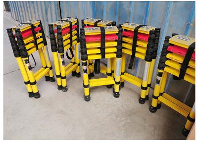 China Folding Ladders 3+3m Insulated Frp To Step One Type Insulation Industrial Ladders Fiberglass Folding Ladders Free Spare Parts 1 Year for sale