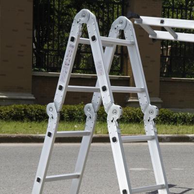 China Folding Ladders Factory Wide Universal Aluminum Folding Step Ladder With Wholesale Price for sale