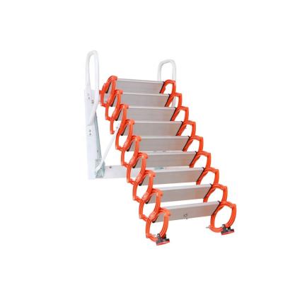 China Folding Ladders Carbon Steel Manual Attic Wall Mounted Attic Folding Stairs For Solarium for sale