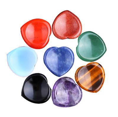 China Home Decoration worry stone Thumb massage stone Heart-shaped lotus  crystal healing  thumb press stone for sale