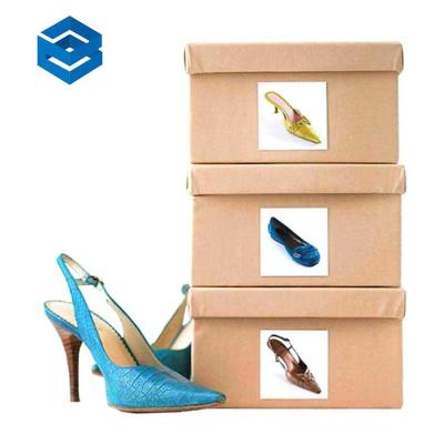 China Bio-degradable Wholesale New Trend Fashion Shoe Box Packing Printing Color Folding Carton Shoe Paper Boxes Packaging for sale