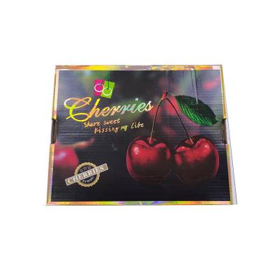 China Recyclable Sell Biodegradable Eco Friendly Thickened Corrugated Boxes with Mango Cherry Apples Fruit Shipping Carton for sale