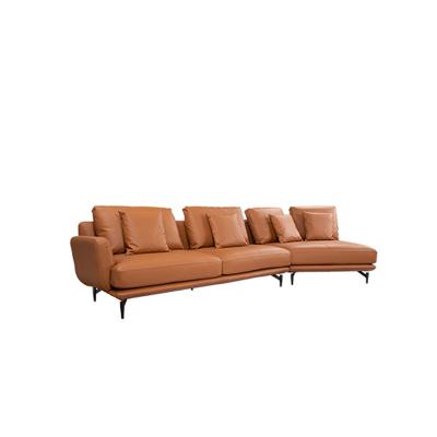 China Sofa Bed Brown Leather Living Room Recliner Italian Style Sectional Sofa Set for sale