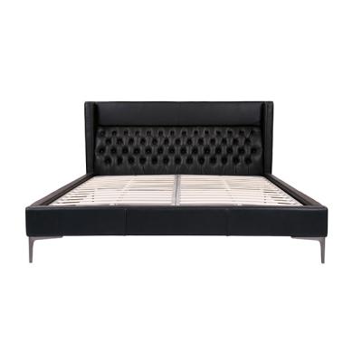 China Modern Hot Sale Upholstered Home Leather For Bed Queen Size Bed for sale